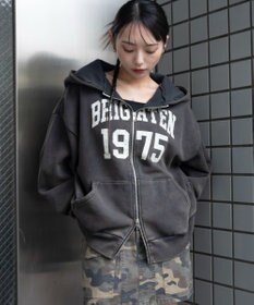 WEGO 裏起毛ファーフードBIGZIPパーカー