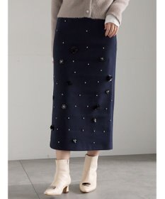 Te chichi ビジューデザインナロースカート《2025winter catalog item》