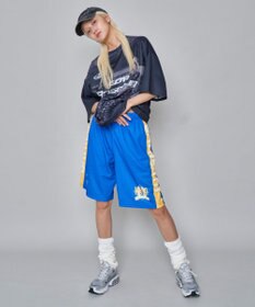 WEGO 【ユニセックス着用ITEM/ウエストゴム/MLサイズ展開】メッシュライングラフィックショーツ