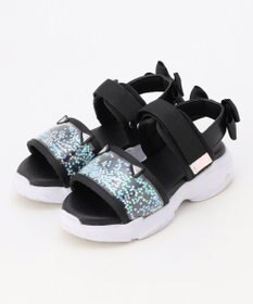 ANY KIDS シャラシャラ厚底ニャンダル ブラック