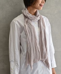 AND WOOL 〈上質な素材と手仕事から生まれた優しいニット〉シルクリネンのストール