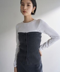 UNFILO コットンカシミヤ クルーネックカットソー