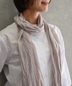 AND WOOL 〈上質な素材と手仕事から生まれた優しいニット〉シルクリネンのストール