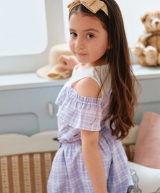 ANY KIDS チェック柄 ショート パンツ