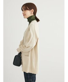 Green Parks もちやわ　Ｖネックミディ丈ニットカーディガン