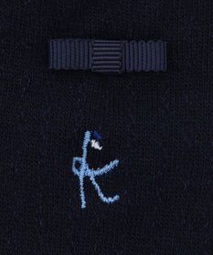 組曲 KIDS 【16~24㎝】リボン付シンプル ハイソックス