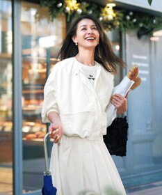 UNFILO BEAUTY FORM ロゴ刺繍フレンチスリーブTシャツ