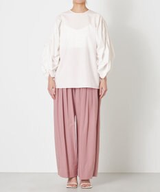 NAVE 【Nave・洗える】タイプライタークロス ギャザーブラウス