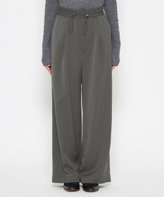 uncrave 【洗える】ギャバジン ドロストパンツ（uncrave WHITE）