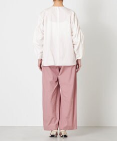 NAVE 【Nave・洗える】タイプライタークロス ギャザーブラウス