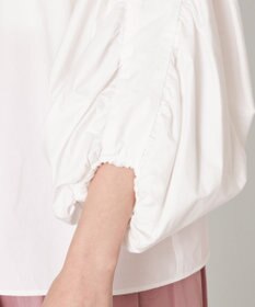 NAVE 【Nave・洗える】タイプライタークロス ギャザーブラウス