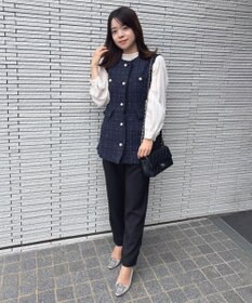 Feroux 【洗える】ラメツイード ジレ