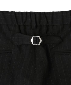 J.PRESS MEN 【J.PRESS ORIGINALS】Wool Silk Angola Chalk Stripes Spindle 1Tuck Piped Stem Slacks / Japan Made