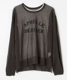 ANY L 【2SET】シアーロゴニット×タンクトップセット