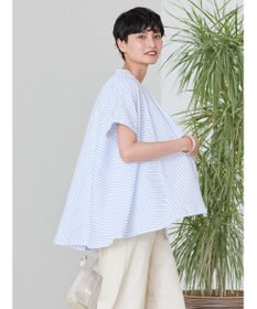 AMERICAN HOLIC 接触冷感フレンチスリーブ切り替えフレアブラウス