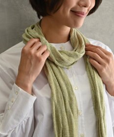 AND WOOL 〈上質な素材と手仕事から生まれた優しいニット〉シルクリネンのストール