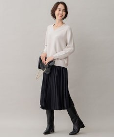 自由区 【洗える】コットンストレッチホールガーメント プルオーバーニット