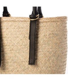 UNBILLION ペルケ perche / 牛革付属椰子かごマルシェバッグS