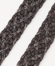 JOSEPH ABBOUD 【イタリア素材/日本製】レザーミックスブレイズ ベルト