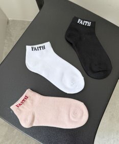 WEGO FAITHロゴショートソックス