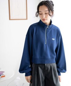 WEGO ハーフジップショートスウェット