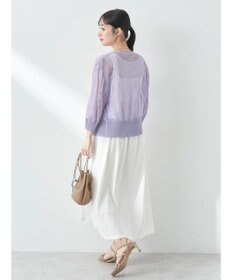 earth music&ecology 花柄シアーカーディガン