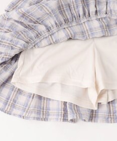 ANY KIDS 【洗濯機可能】ティアード チェックスカパン