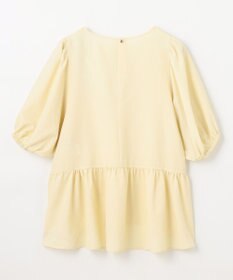 ANY サッカーギャザーバックペプラムブラウス