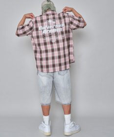 WEGO 【ユニセックス着用ITEM】グラフィックオンブレチェックシャツ（SS）