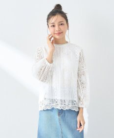 earth music&ecology レースプルオーバー