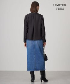 ICB 【WEB限定・洗える】シルキーツイル  クロップドシャツ