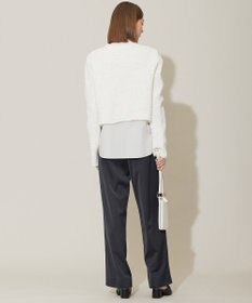 ICB 【接触冷感・UVケア・洗える】 ヴィスコースナイロンサテン ワイドパンツ