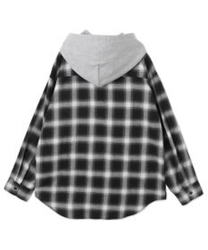 WEGO 裏毛フードチェックシャツ