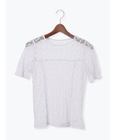 Te chichi パッチワークレース5分袖トップス