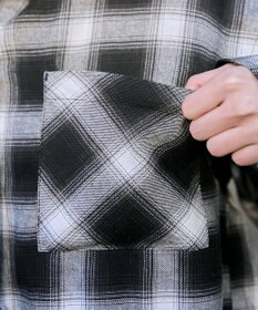 WEGO 裏毛フードチェックシャツ