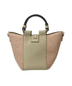 INTER-CHAUSSURES 【LORISTELLA】ラフィアコンビレザーハンドバッグ