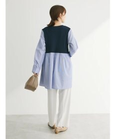 Green Parks リブドッキングカットソーボリュームチュニック