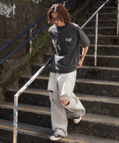 WEGO スーパーバギーダメージデニムパンツ