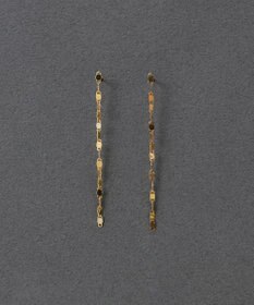 Phoebe 〈金属アレルギー対応〉グリッターエクレアロングピアス　ゴールド/ニッケルフリー