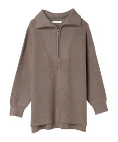 AMERICAN HOLIC バイパチハーフＺＩＰ片畦ニットプルオーバー　
