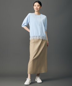 自由区 L ソフトツイルクロスストレート シルエット