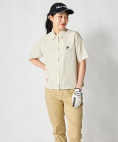 FILA GOLF／marie claire 【FILA GOLF】 ブランドロゴプリント半袖シャツ