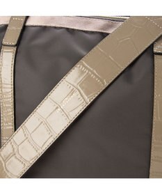 LA BAGAGERIE 【エコユース】ナイロン×型押しエナメル　2WAYA4トート