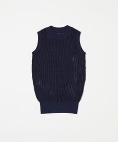 TOQUE 25SS新作〈大草直子さんアドバイザー〉【天然素材】シルク×コットン粗メッシュニットノースリーブ