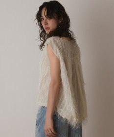 GRACE CONTINENTAL フリンジギャザートップ
