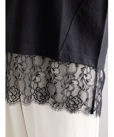Te chichi 【接触冷感/マシンウォッシャブル】レースヘムTシャツ《2026 SUMMER LOOK item》