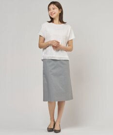 J.PRESS LADIES 【セットアップ対応・洗える・撥水】コットンFITTY スカート