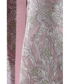 DAKS ボタニカルプリント七分袖ワンピース