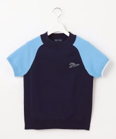 23区GOLF 【WOMEN】【ウォッシャブル】バイカラー モックネック ニット