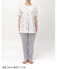 Wing パジャマ 綿100%(本体) 天竺素材 5分袖 半袖 長ズボン レディース EP8045 ウイング／ワコール